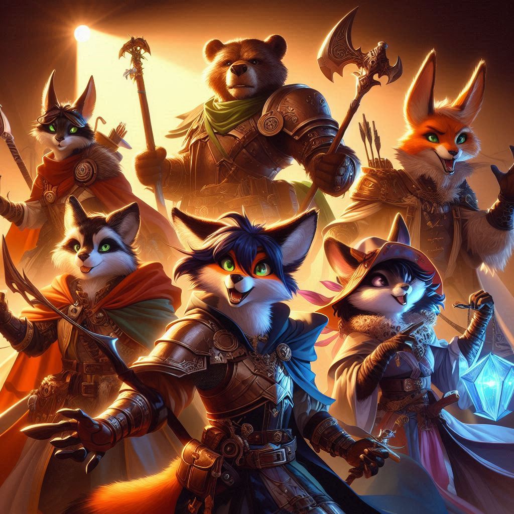 A combat scene in the woods