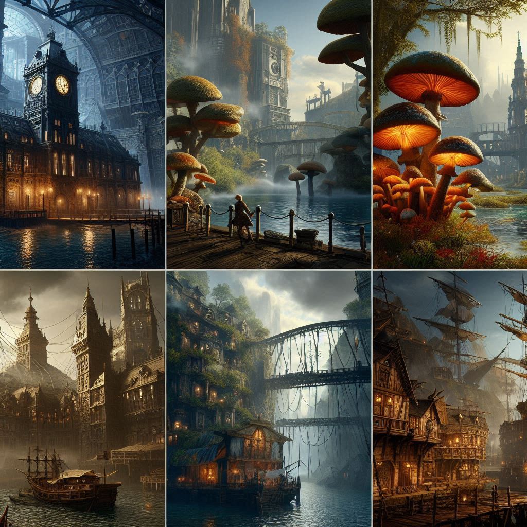 A montage of scenes from the World of Qualin